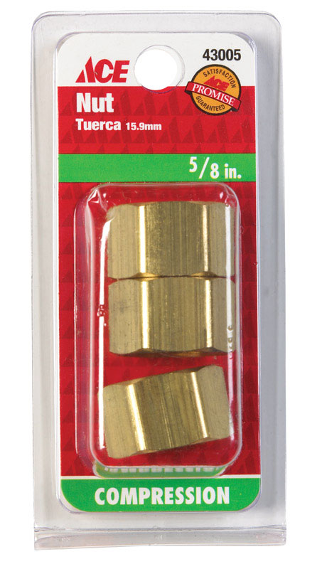 Ace 5/8 in. Compression Brass Nut