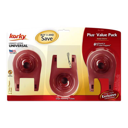 Korky Premium Universal - 3 pack Toilet Flapper