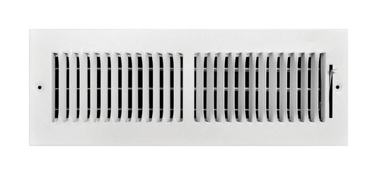 Tru Aire 4 in. H X 14 in. W 2-Way Powder Coat White Steel Wall/Ceiling Register