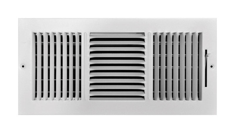 Tru Aire 6 in. H X 14 in. W 3-Way Powder Coat White Steel Wall/Ceiling Register