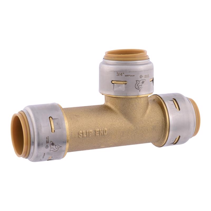 SharkBite Push to Connect 1/2 in. Barb each X 1/2 in. D Brass Tee