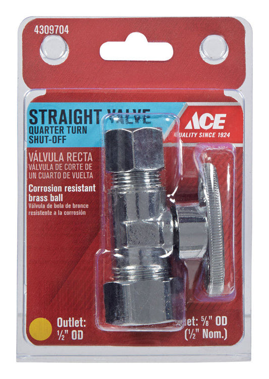 Ace Compression Compression Brass Straight Stop Valve