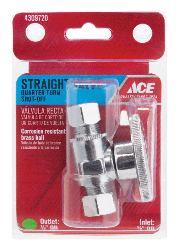 Ace Compression Compression Brass Straight Stop Valve