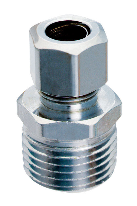 Ace 1/2 in. MPT X 3/8 in. D Compression Brass Straight Connector