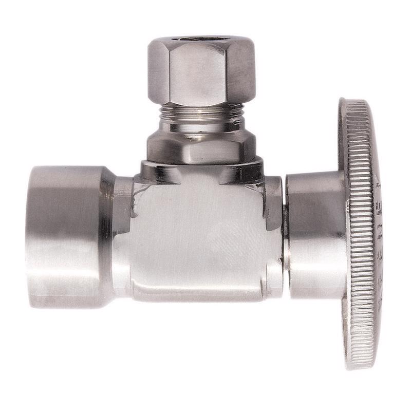 Keeney 1/2 in. FIP in. X 3/8 in. Compression Brass Shut-Off Valve