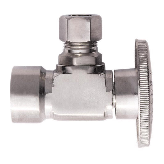Keeney 1/2 in. FIP in. X 3/8 in. Compression Brass Shut-Off Valve