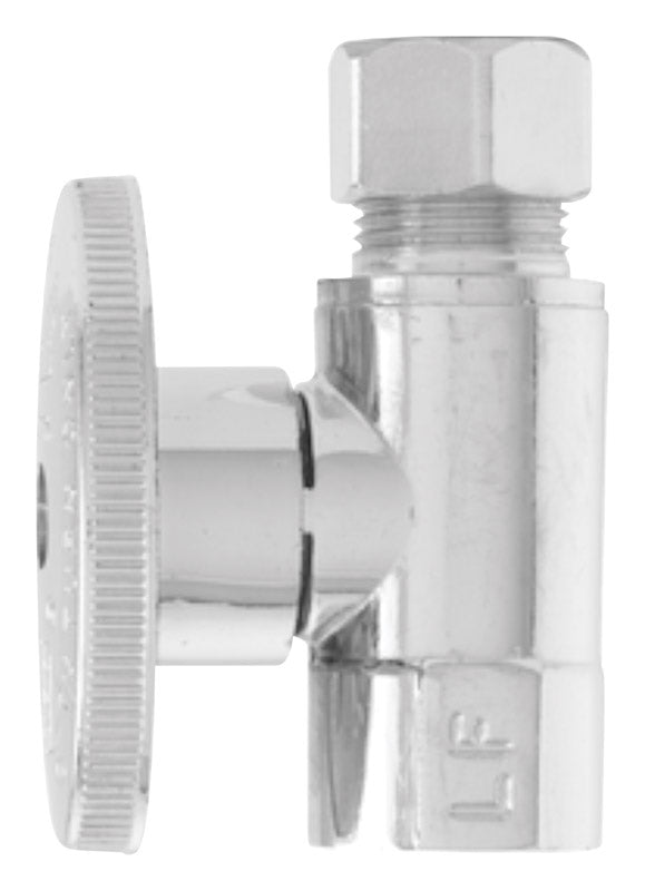 Keeney 3/8 in. FIP in. X 3/8 in. Compression Brass Straight Valve
