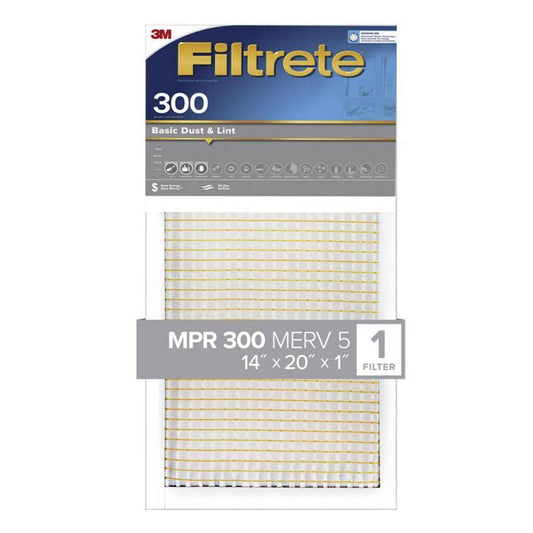 Filtrete 14 in. W X 20 in. H X 1 in. D 300 MPR Pleated Filter Dust 1 pk