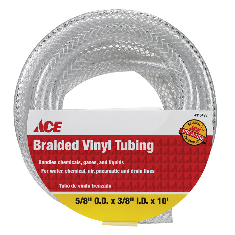 Ace ProLine 3/8 in. D X 5/8 in. D X 10 ft. L PVC Braided Tubing