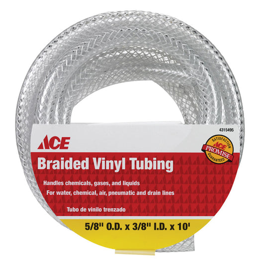 Ace ProLine 3/8 in. D X 5/8 in. D X 10 ft. L PVC Braided Tubing