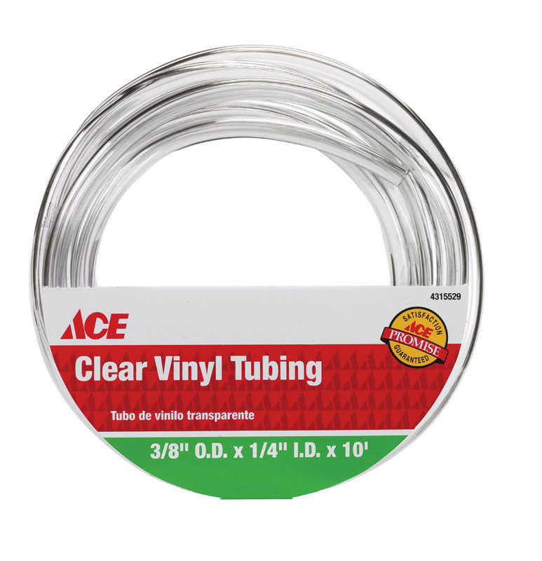 Ace ProLine 1/4 in. D X 3/8 in. D X 10 ft. L PVC Vinyl Tubing