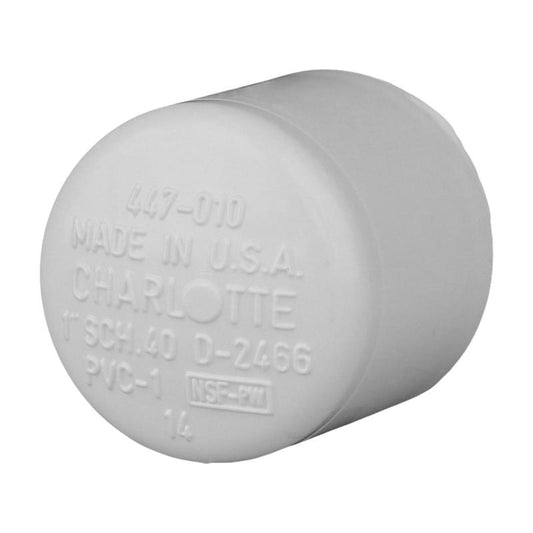 Charlotte Pipe Schedule 40 1 in. Slip PVC Cap 1 pk