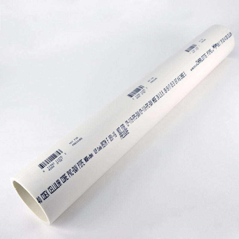 Charlotte Pipe Schedule 40 3 in. 3 in. D PVC 2 in. Foam Core Pipe 1 pk