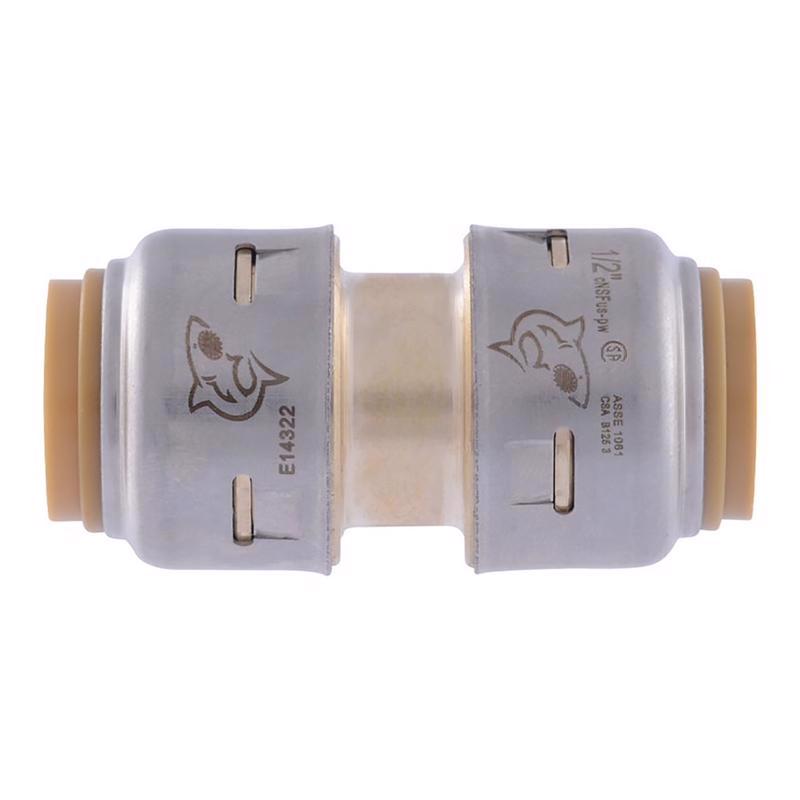 SharkBite Push to Connect 1/2 in. Barb each X 1/2 in. D Brass Coupling