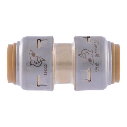 SharkBite Push to Connect 1/2 in. Barb each X 1/2 in. D Brass Coupling