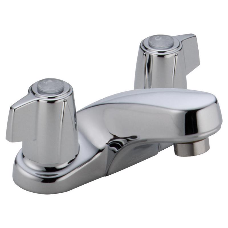 Delta Classic Polished Chrome Traditional Centerset Bathroom Sink Faucet 4 in.