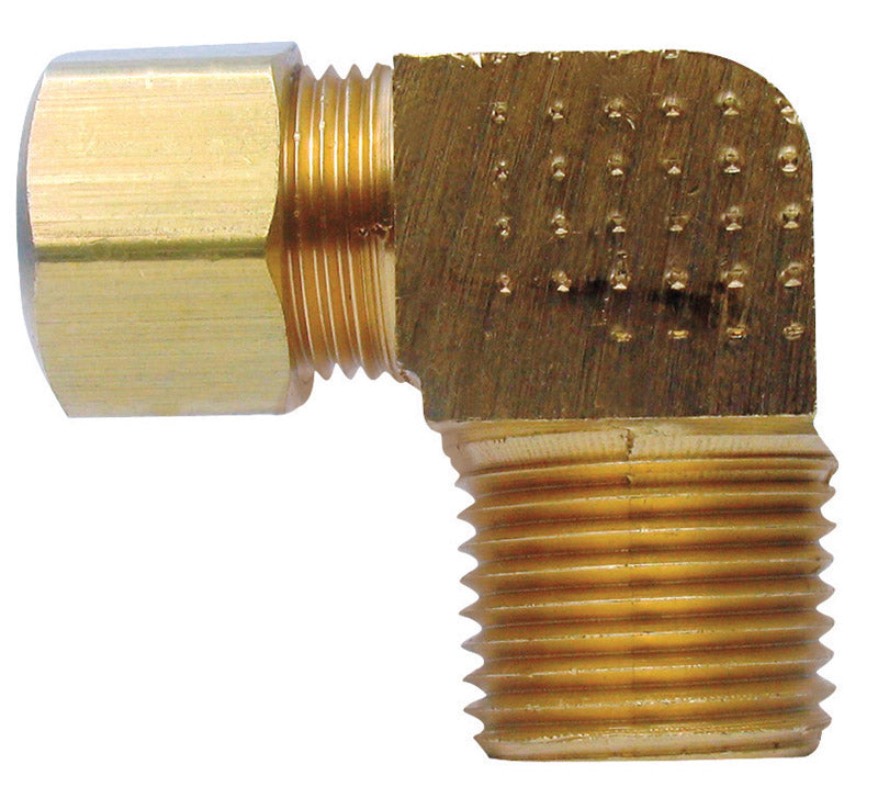Ace 1/4 in. Compression X 1/4 in. D MPT Yellow Brass Elbow