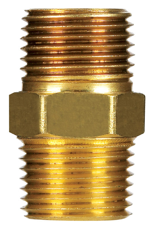 Ace 1/8 in. MPT X 1/8 in. D MPT Yellow Brass Hex Nipple