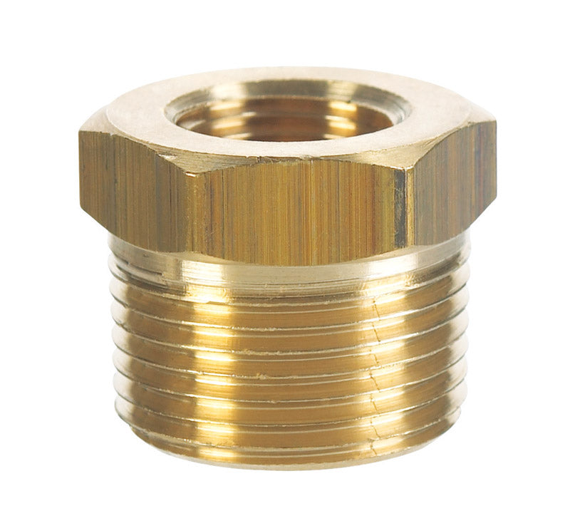 Ace 1/4 in. MPT X 1/8 in. D FPT Yellow Brass Hex Bushing