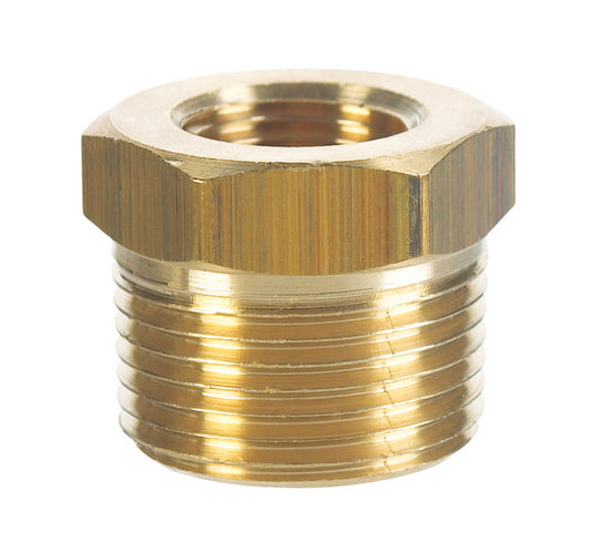 Ace 1/4 in. MPT X 1/8 in. D FPT Yellow Brass Hex Bushing