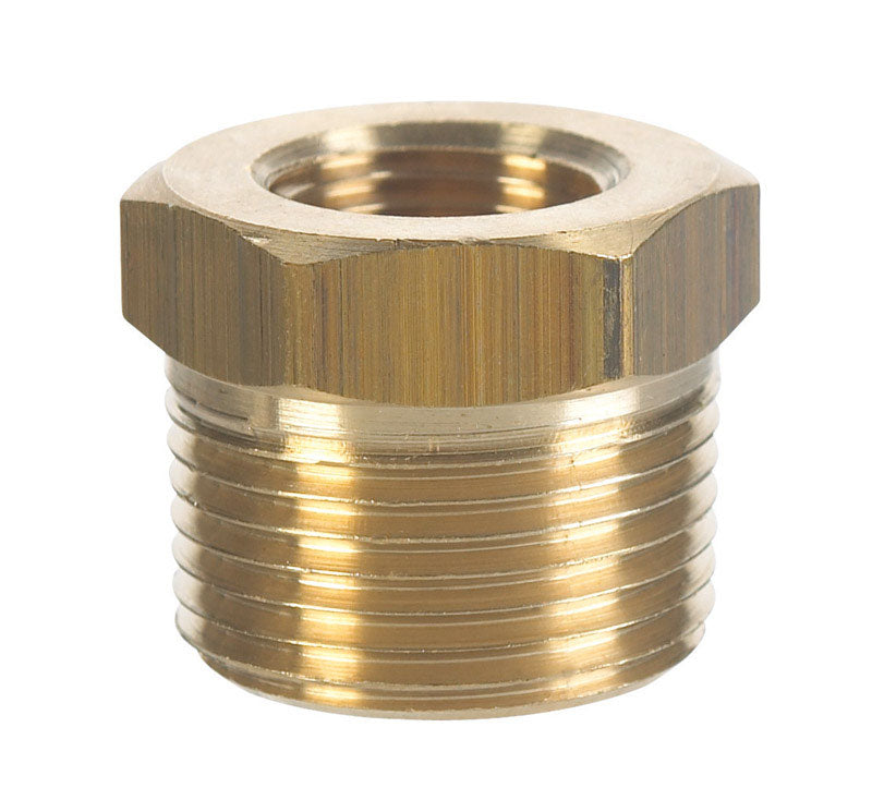 Ace 3/8 in. MPT X 1/4 in. D FPT Yellow Brass Hex Bushing