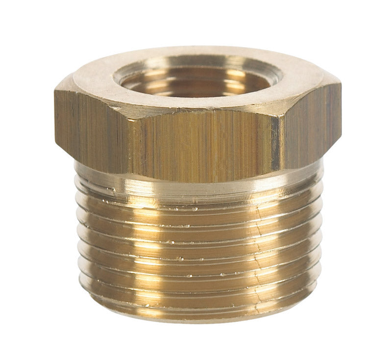 Ace 1/2 in. MPT X 3/8 in. D FPT Yellow Brass Hex Bushing