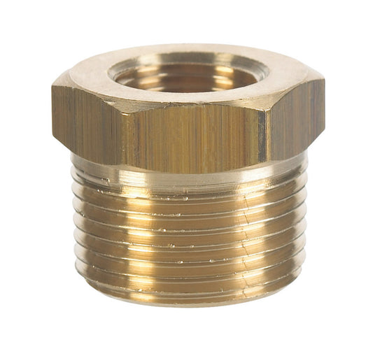 Ace 1/2 in. MPT X 3/8 in. D FPT Yellow Brass Hex Bushing