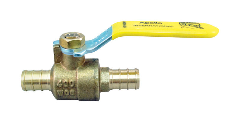 Apollo 1/2 in. PEX Barb in to X 1/2 in. PEX Brass Stop Valve