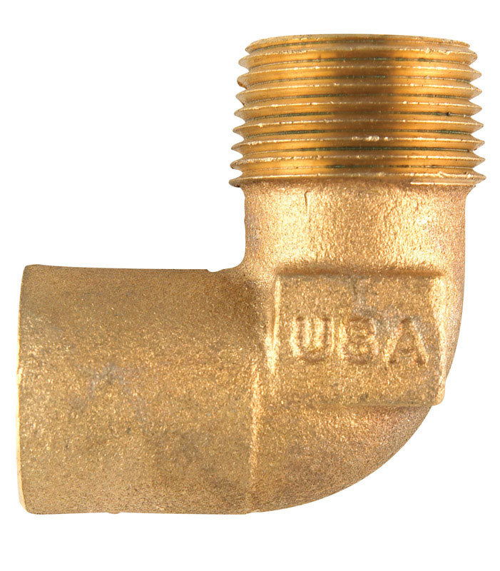 NIBCO 3/4 in. Sweat X 3/4 in. D MPT Brass 90 Degree Elbow 1 pk
