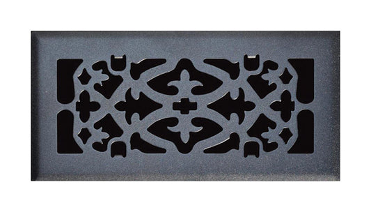 Tru Aire 4 in. H X 12 in. W 1-Way Matte Black Steel Floor Diffuser