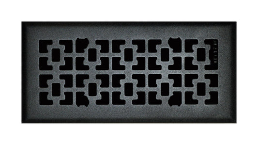 Tru Aire 4 in. H X 10 in. W 1-Way Matte Black Steel Floor Diffuser