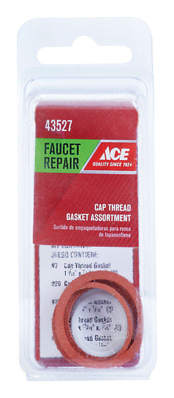 Ace Rubber Cap Thread Gasket 10 pk