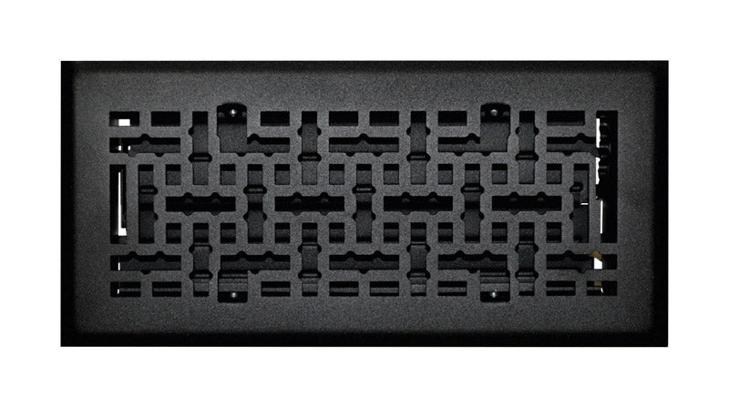 Tru Aire 4 in. H X 12 in. W 1-Way Matte Steel Floor Diffuser