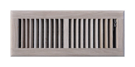 Tru Aire 4 in. H X 12 in. W 2-Way Oak Brown Steel Floor Diffuser
