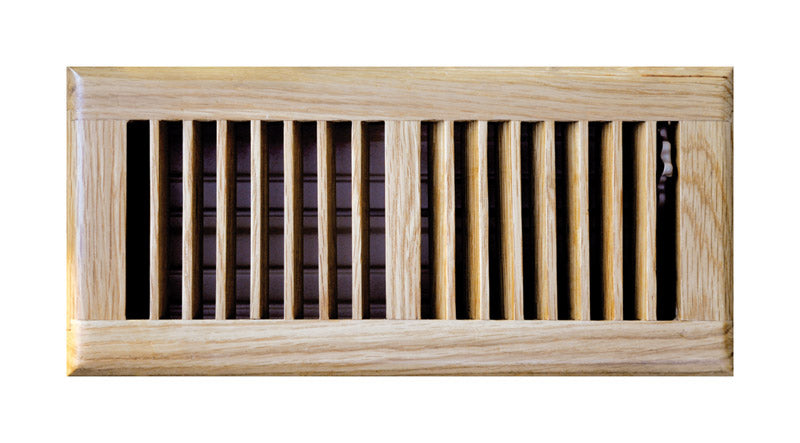 Tru Aire 4 in. H X 12 in. W 2-Way Oak Brown Steel Floor Diffuser