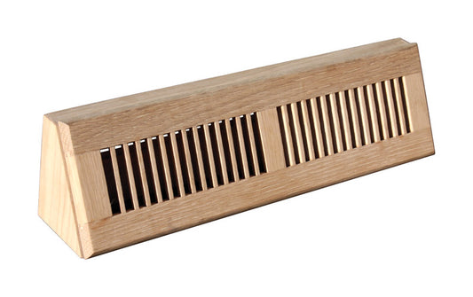 Tru Aire 4 in. H X 15 in. W 2-Way Oak Brown Wood Baseboard Diffuser