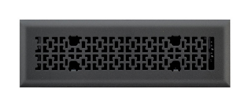 Tru Aire 2 in. H X 12 in. W 1-Way Matte Steel Floor Diffuser