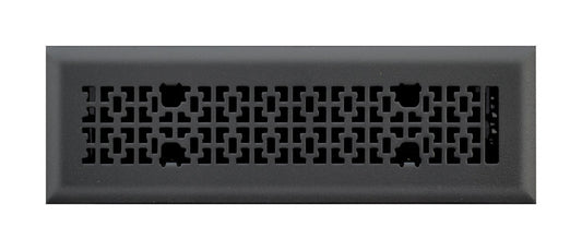 Tru Aire 2 in. H X 12 in. W 1-Way Matte Steel Floor Diffuser