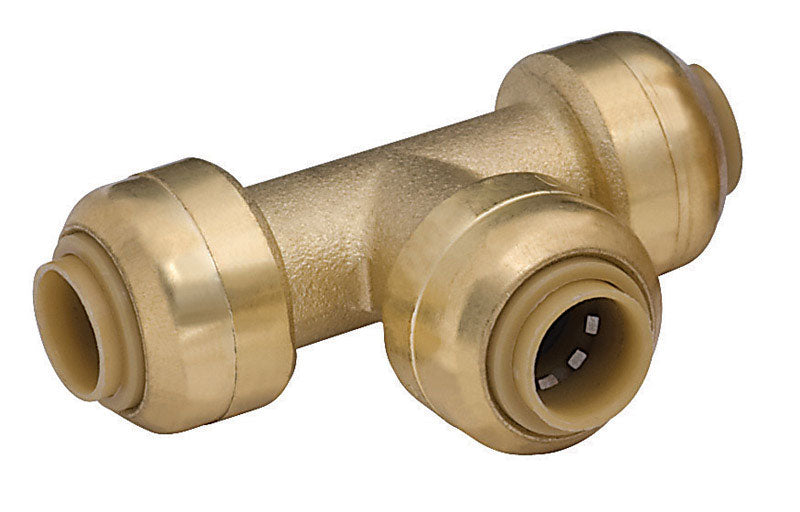 SharkBite Push to Connect 1/4 in. PTC X 1/4 in. D PTC Brass Tee