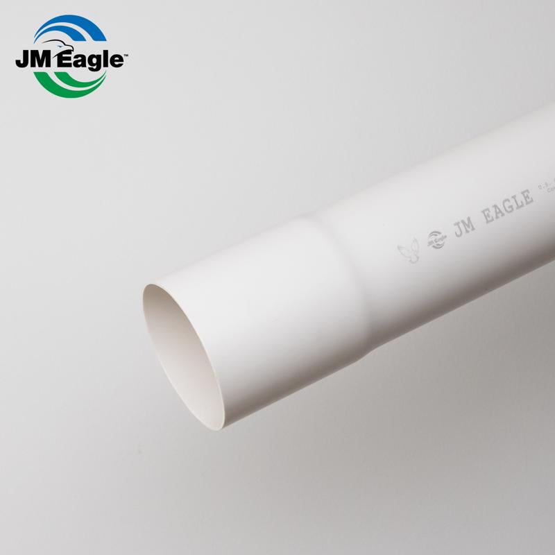 JM Eagle PVC Perforated Sewer and Drain Pipe 4 in. D X 10 ft. L Bell 0 psi