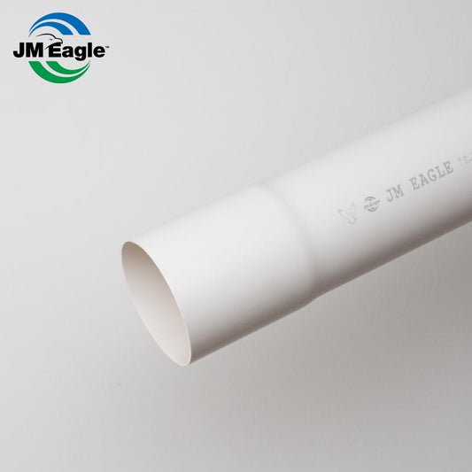 JM Eagle PVC Perforated Sewer and Drain Pipe 4 in. D X 10 ft. L Bell 0 psi