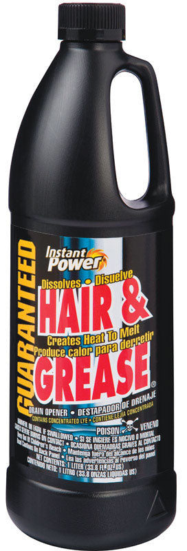 Instant Power Hair & Grease Liquid Drain Opener 1 L