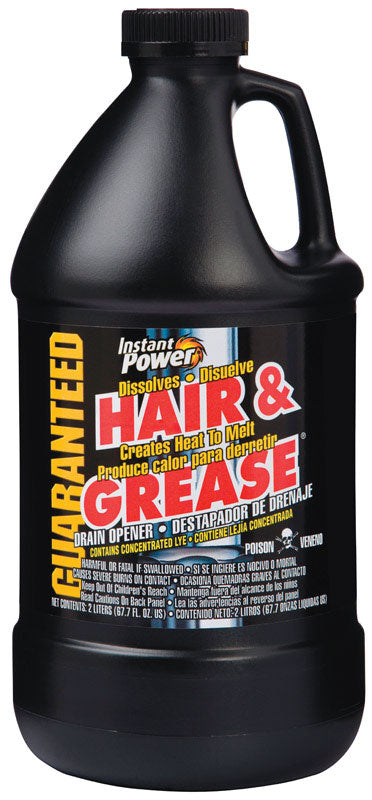 Instant Power Hair & Grease Liquid Drain Opener 2 L