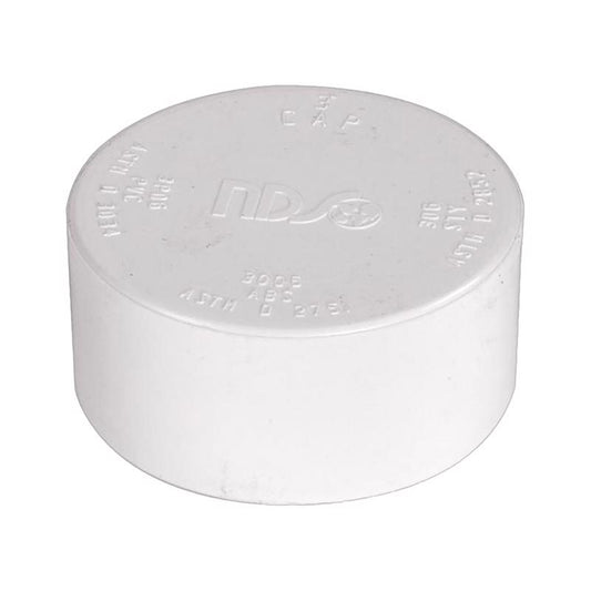 NDS Schedule 35 3 in. Hub each X 3 in. D Hub PVC Drain Cap 1 pk