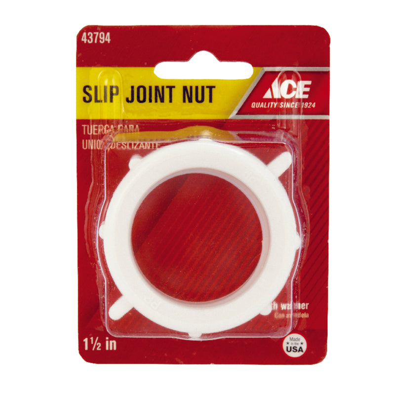 Ace 1-1/2 in. D Plastic Nut and Washer
