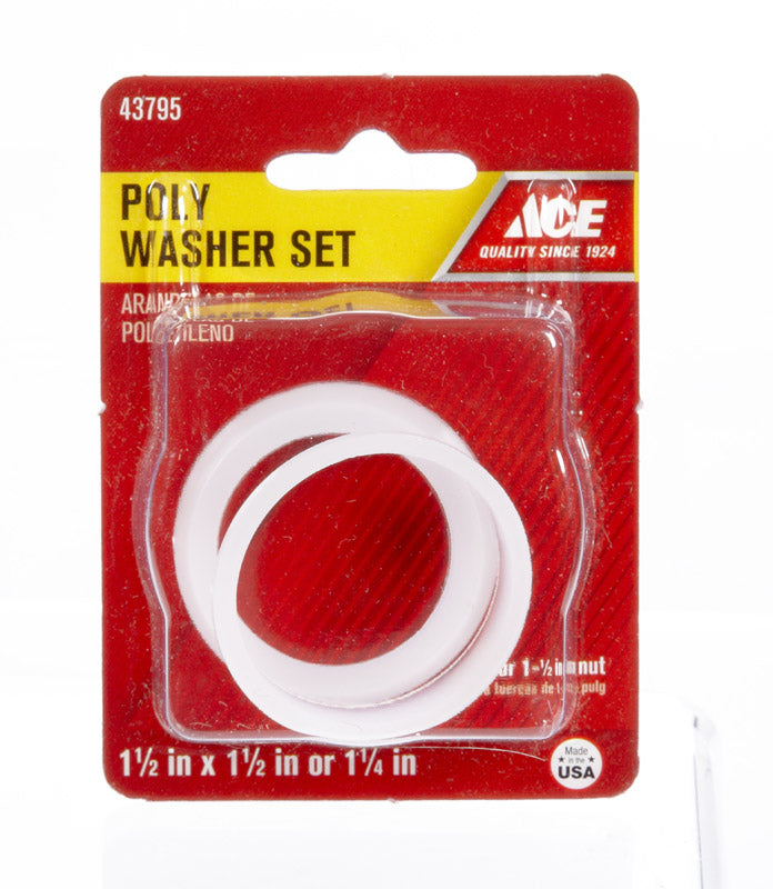 Ace 1-1/2 in. D Plastic Poly Washer 2 pk