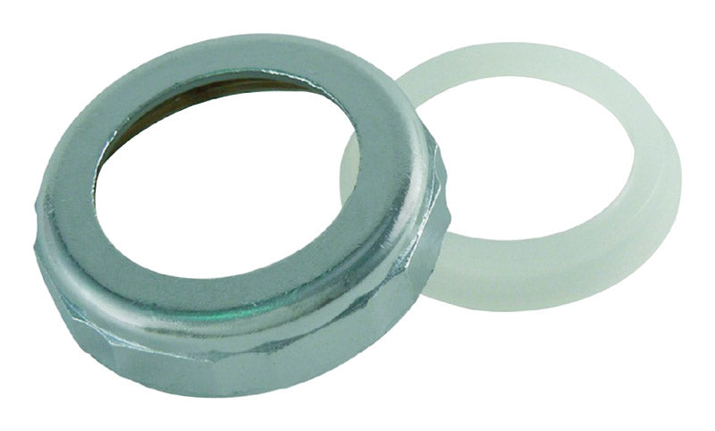 Ace 1-1/2 in. D Chrome Metal Slip Joint Nut and Washer 1 pk