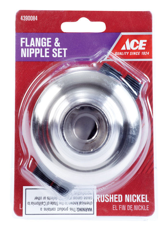 Ace Zinc Flange and Nipple Set