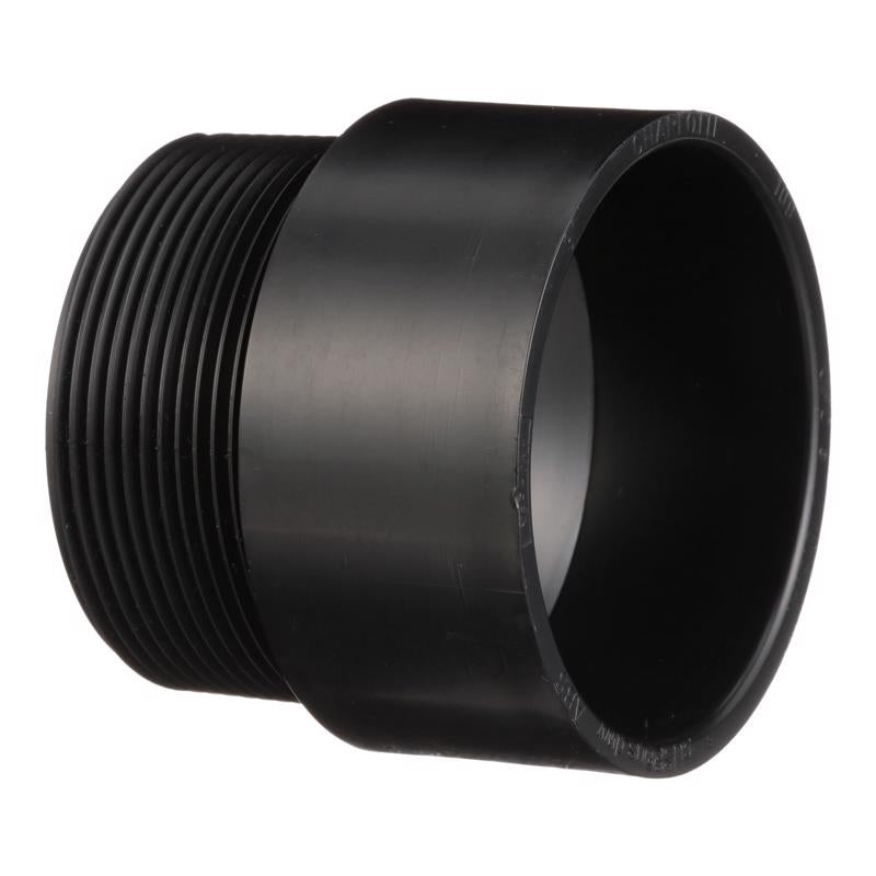 Charlotte Pipe 3 in. MPT X 3 in. D Hub ABS Adapter