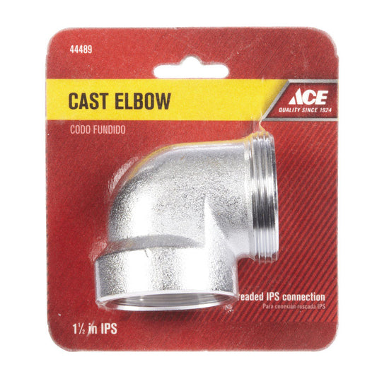 Ace 1-1/2 in. MIPS X 1-1/2 in. D FIP Chrome Plated Brass Elbow